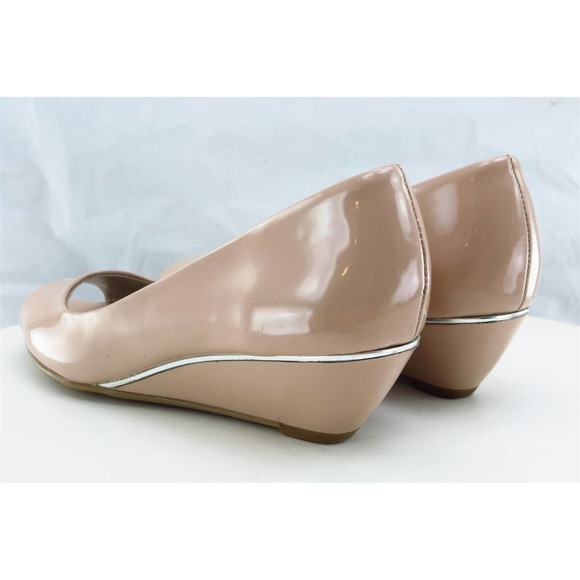 Alfani Women Sz 5.5 M Beige Peep Toe Synthetic Shoes - Picture 8 of 11